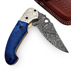 Damascus Steel Ancient Origins Handmade Pocket Knife