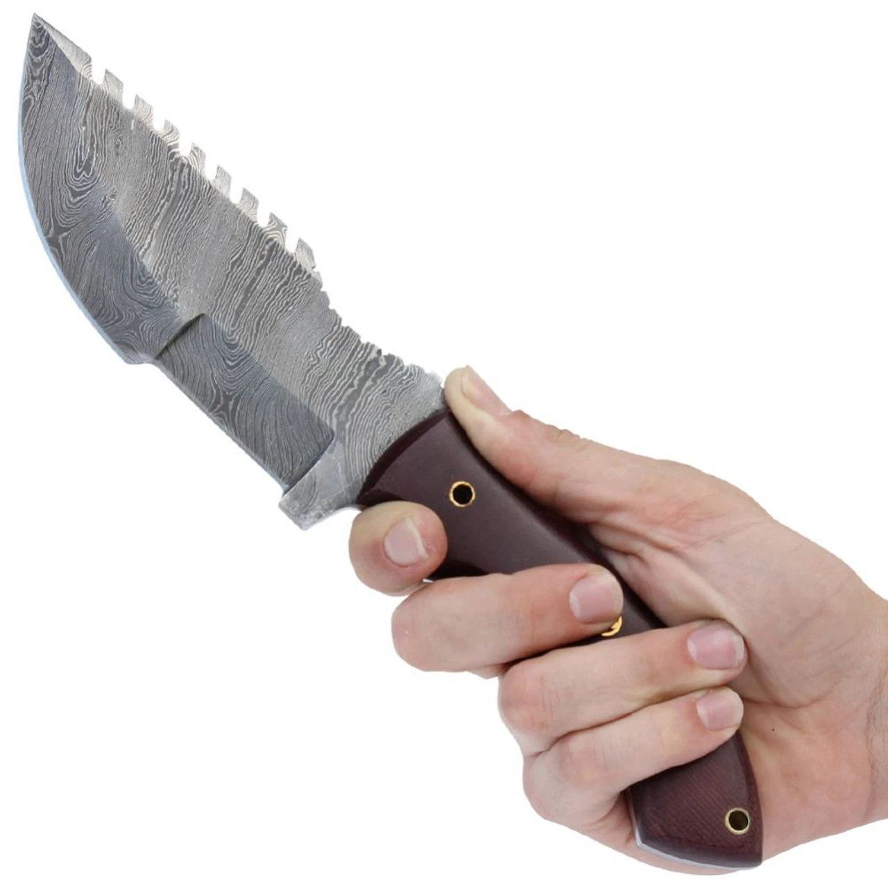 Damascus Steel Scouting Tracker Knife 1 Damascus Steel Scouting Tracker Knife