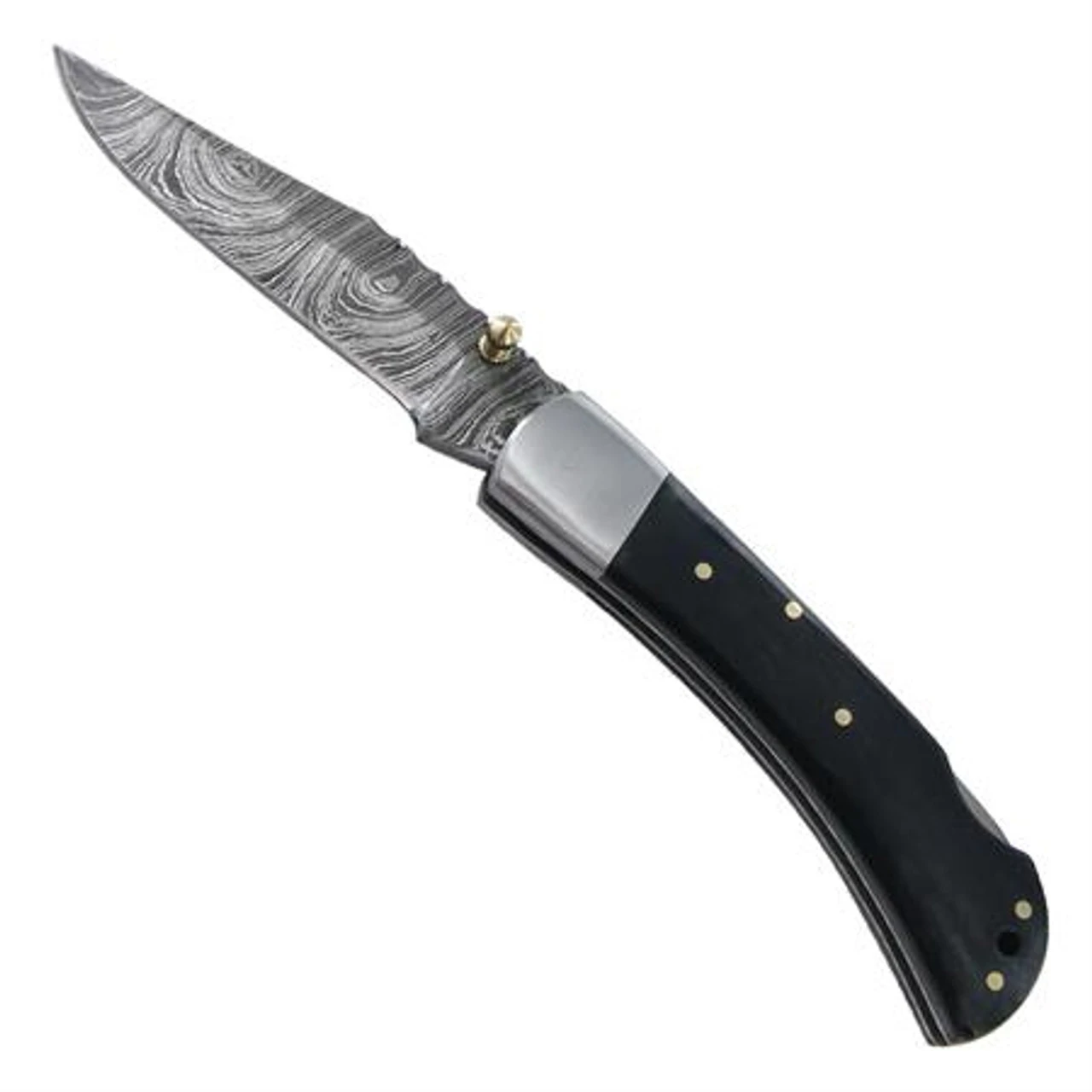 Wild Buccaneer Damascus Steel Liner Lock Pocket Knife 1 Wild Buccaneer Damascus Steel Liner Lock Pocket Knife