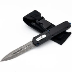 Permanent Rain Damascus Steel Automatic Out The Front Knife 8 Permanent Rain Damascus Steel Automatic Out The Front Knife -Daggers Store DS2623 75271.1646064996