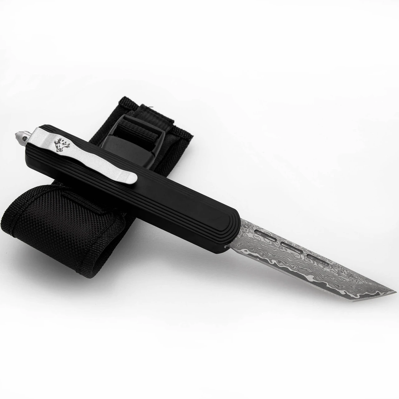 Webs We Weave Damascus Steel Dual Action Automatic Out The Front Pocket Knife 4 Webs We Weave Damascus Steel Dual Action Automatic Out The Front Pocket Knife - Image 4