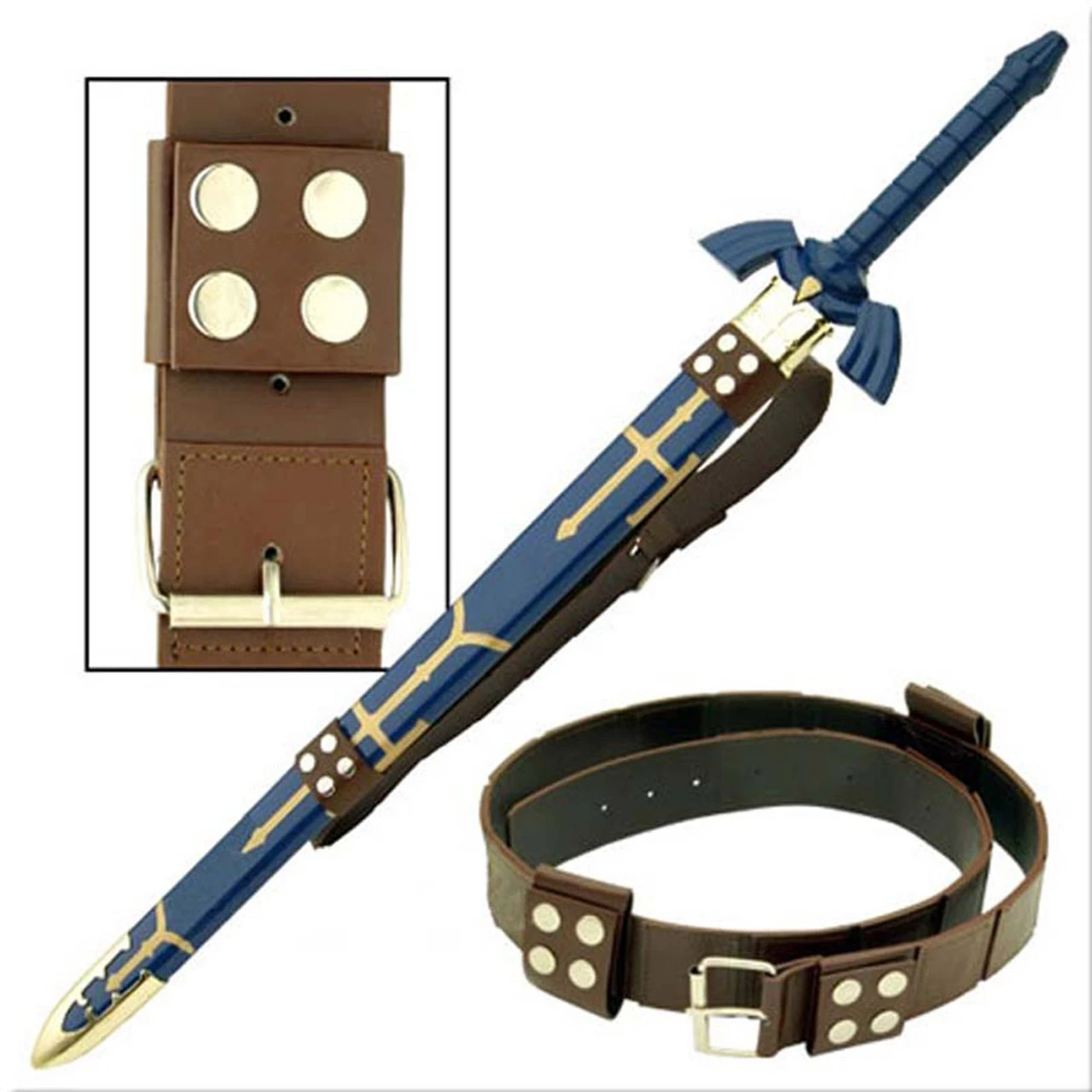 Zelda Link Hyrule Sword Leather Belt Strap 3 Zelda Link Hyrule Sword Leather Belt Strap - Image 3