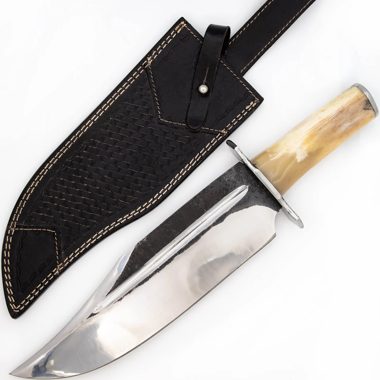 Great Outback Large Carbon Steel Collectible Bowie Hunting Knife W/ Sheath 1 Great Outback Large Carbon Steel Collectible Bowie Hunting Knife W/ Sheath
