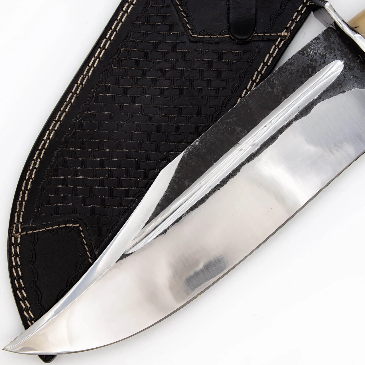 Great Outback Large Carbon Steel Collectible Bowie Hunting Knife W/ Sheath 5 Great Outback Large Carbon Steel Collectible Bowie Hunting Knife W/ Sheath - Image 5