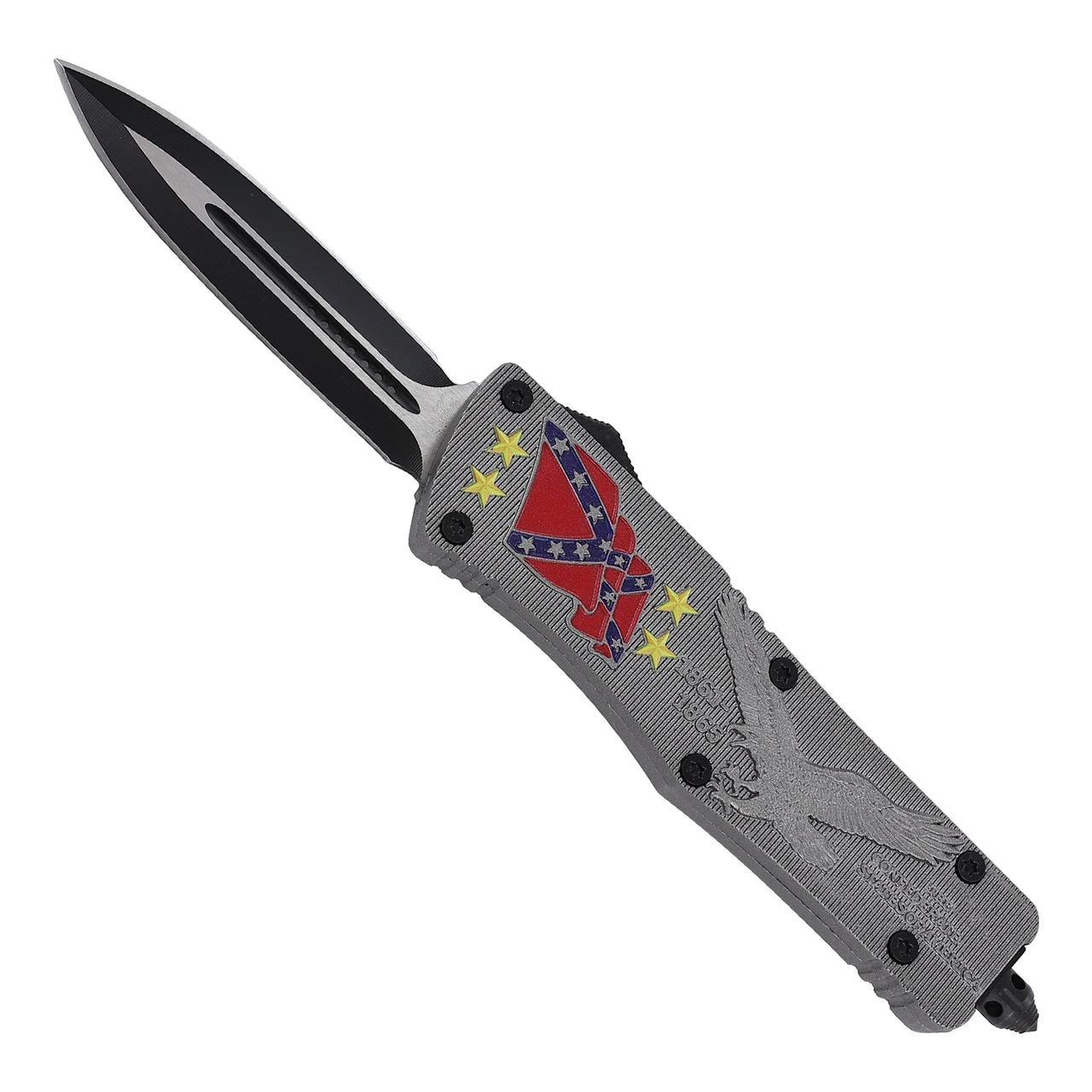 Confederate Pride Dual Action Heavy Duty Automatic OTF Knife 1 Confederate Pride Dual Action Heavy Duty Automatic OTF Knife