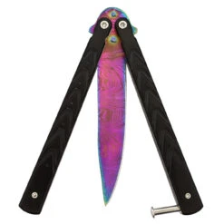 Black Butterfly Balisong Knife With Hard ABS Sheath | Drop Point Blade | Titanium Damascus Steel 9 Black Butterfly Balisong Knife With Hard ABS Sheath | Drop Point Blade | Titanium Damascus Steel -Daggers Store GBS47 D3 02 64619.1691423175