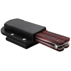 Micarta Simple Butterfly Red & Black Knife W/ ABS Belt Holster | Titanium Damascus Steel Blade | Drop Point 9 Micarta Simple Butterfly Red & Black Knife W/ ABS Belt Holster | Titanium Damascus Steel Blade | Drop Point -Daggers Store GBS49 D3 05 23014.1691425582