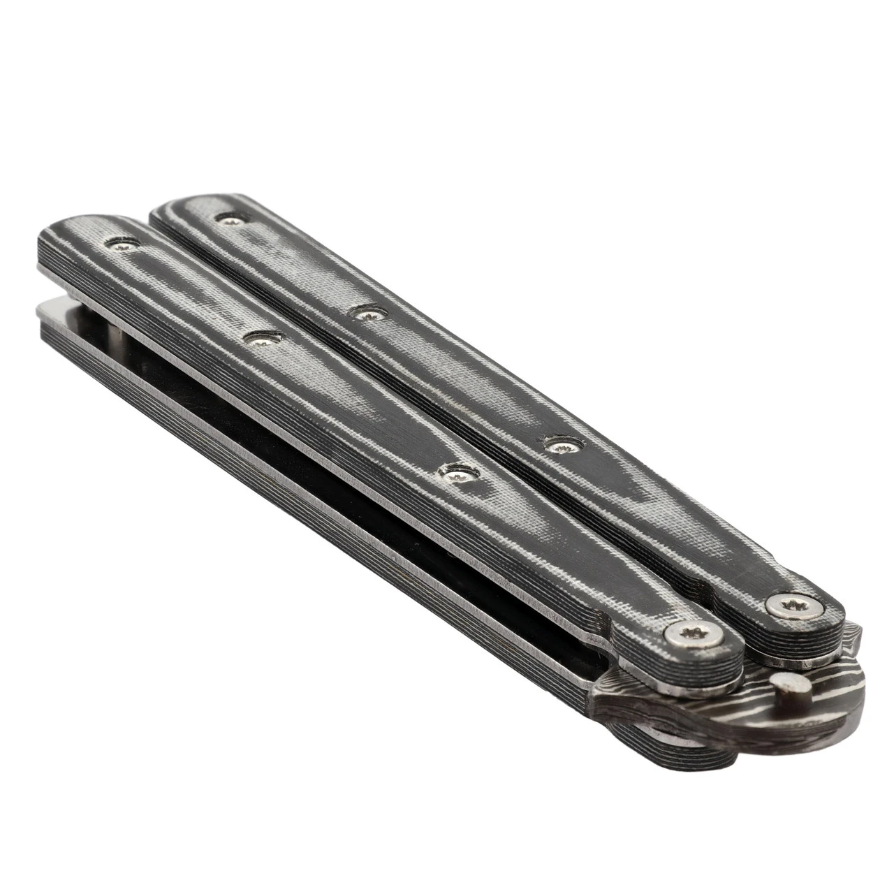 Micarta Simple Butterfly Black Knife | Damascus Steel Blade | Drop Point 2 Micarta Simple Butterfly Black Knife | Damascus Steel Blade | Drop Point - Image 2