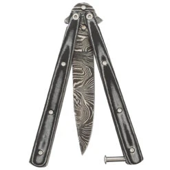 Micarta Simple Butterfly Black Knife | Damascus Steel Blade | Drop Point 9 Micarta Simple Butterfly Black Knife | Damascus Steel Blade | Drop Point -Daggers Store GBS50 D1 04 85474.1691433816