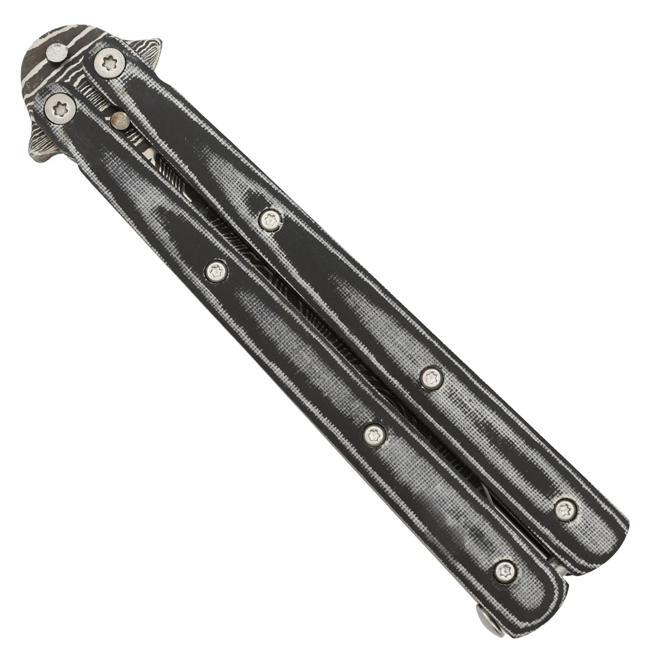 Micarta Simple Butterfly Black Knife | Damascus Steel Blade | Drop Point 3 Micarta Simple Butterfly Black Knife | Damascus Steel Blade | Drop Point - Image 3