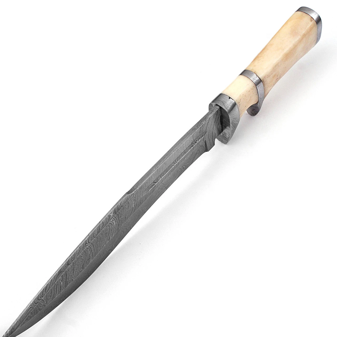 Total Eclipse Damascus Steel Bowie Hunting Knife Sheath Included 3 Total Eclipse Damascus Steel Bowie Hunting Knife Sheath Included - Image 3