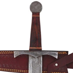 Damascus Steel Arming Dagger | Blended Steel Full Tang Short Sword With Leather Sheath -Daggers Store HKD3027 73242.1669066375
