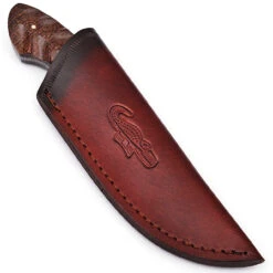 Upper Hand Damascus Steel Full Tang Hunting Knife Micarta Handle Sheath Included -Daggers Store HKP2304 19150.1595354091