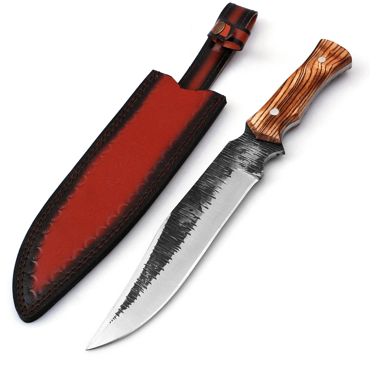 Wild Hog Bowie Outdoor Hunting Knife | Wooden Handle | 1 Wild Hog Bowie Outdoor Hunting Knife | Wooden Handle |