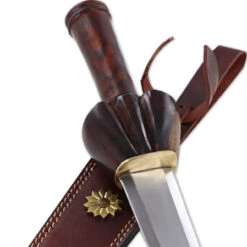 Hand Forged Medieval Style Bullock Dagger With Leather Sheath 10 Hand Forged Medieval Style Bullock Dagger With Leather Sheath -Daggers Store HKP3043 06305.1669134239