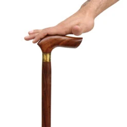 Half-Crook Sheesham Wood Grip Cane 6 Half-Crook Sheesham Wood Grip Cane -Daggers Store IN10101 71408.1564501837