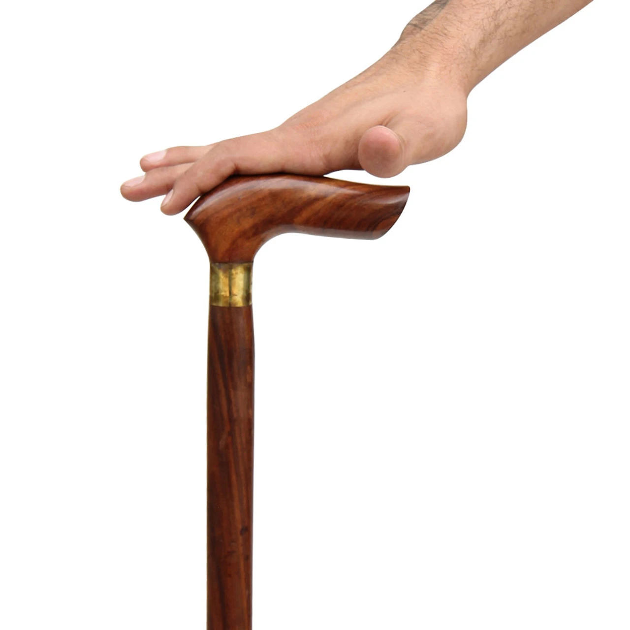 Half-Crook Sheesham Wood Grip Cane 3 Half-Crook Sheesham Wood Grip Cane - Image 3