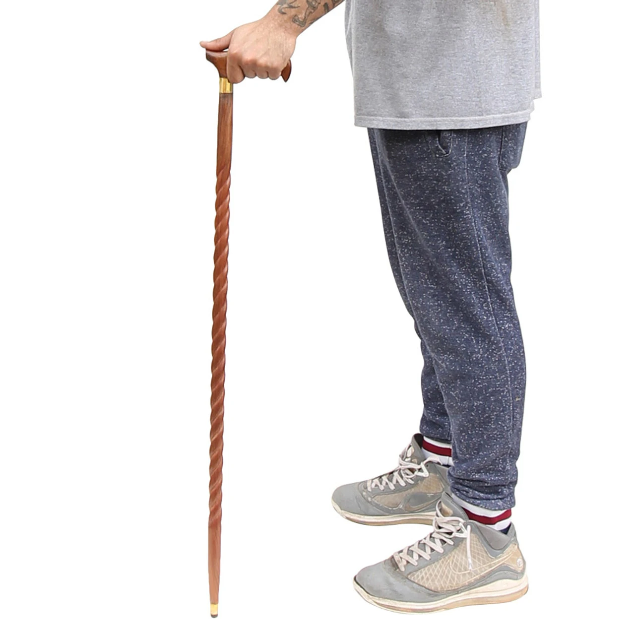 Spiral Sheesham Wood Derby Cane 1 Spiral Sheesham Wood Derby Cane