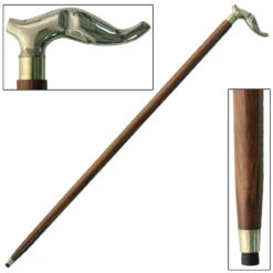 Brass Elephant Head Sheesham Grip Cane 7 Brass Elephant Head Sheesham Grip Cane -Daggers Store IN10107 85914.1564501839
