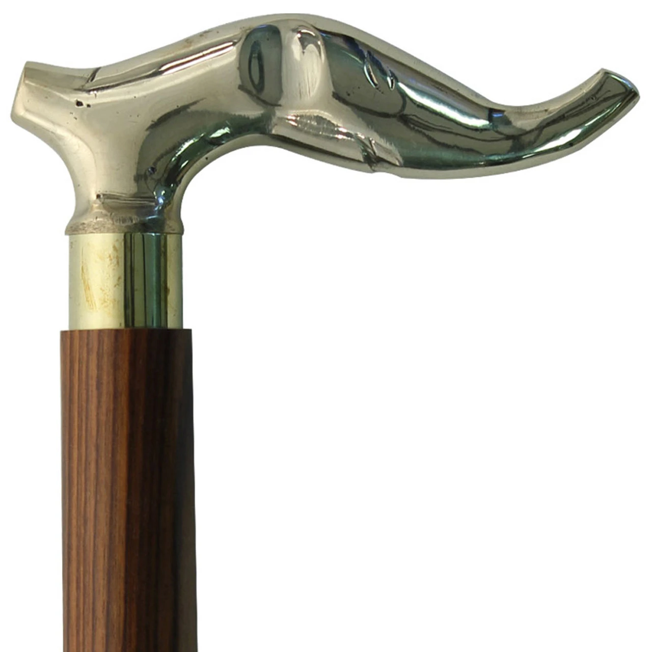 Brass Elephant Head Sheesham Grip Cane 2 Brass Elephant Head Sheesham Grip Cane - Image 2