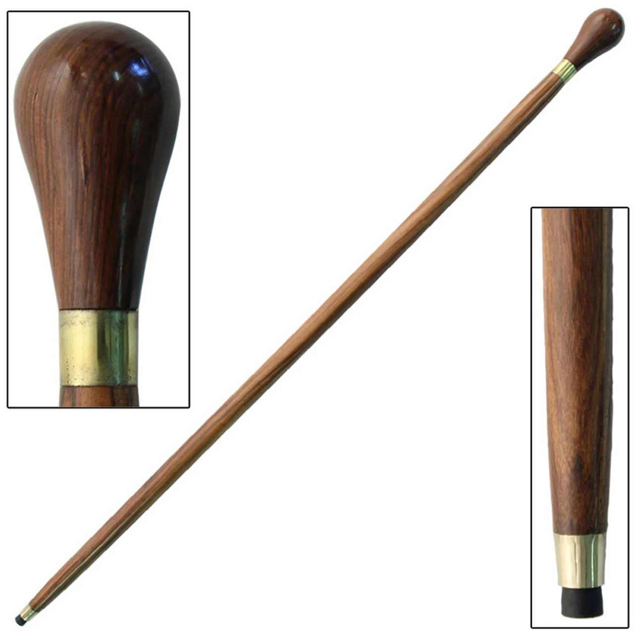 Sheesham Wood Knob Handle Walking Stick 4 Sheesham Wood Knob Handle Walking Stick - Image 4