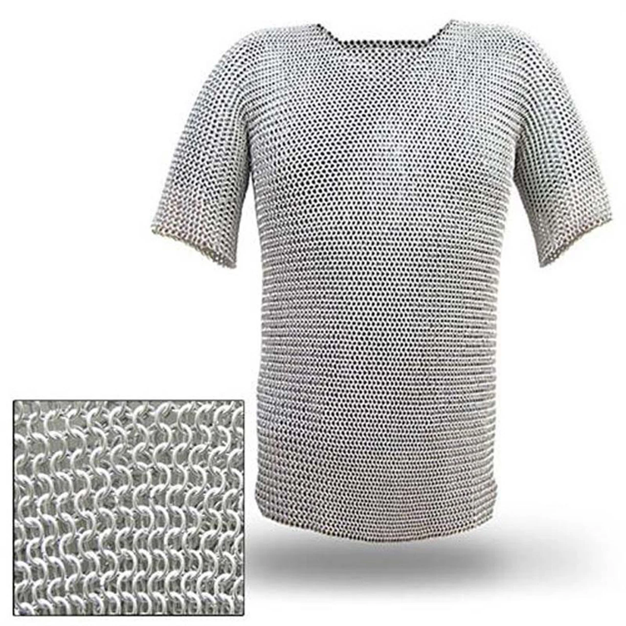 Haubergeon Chain Mail Replica Armor Long Shirt 1 Haubergeon Chain Mail Replica Armor Long Shirt
