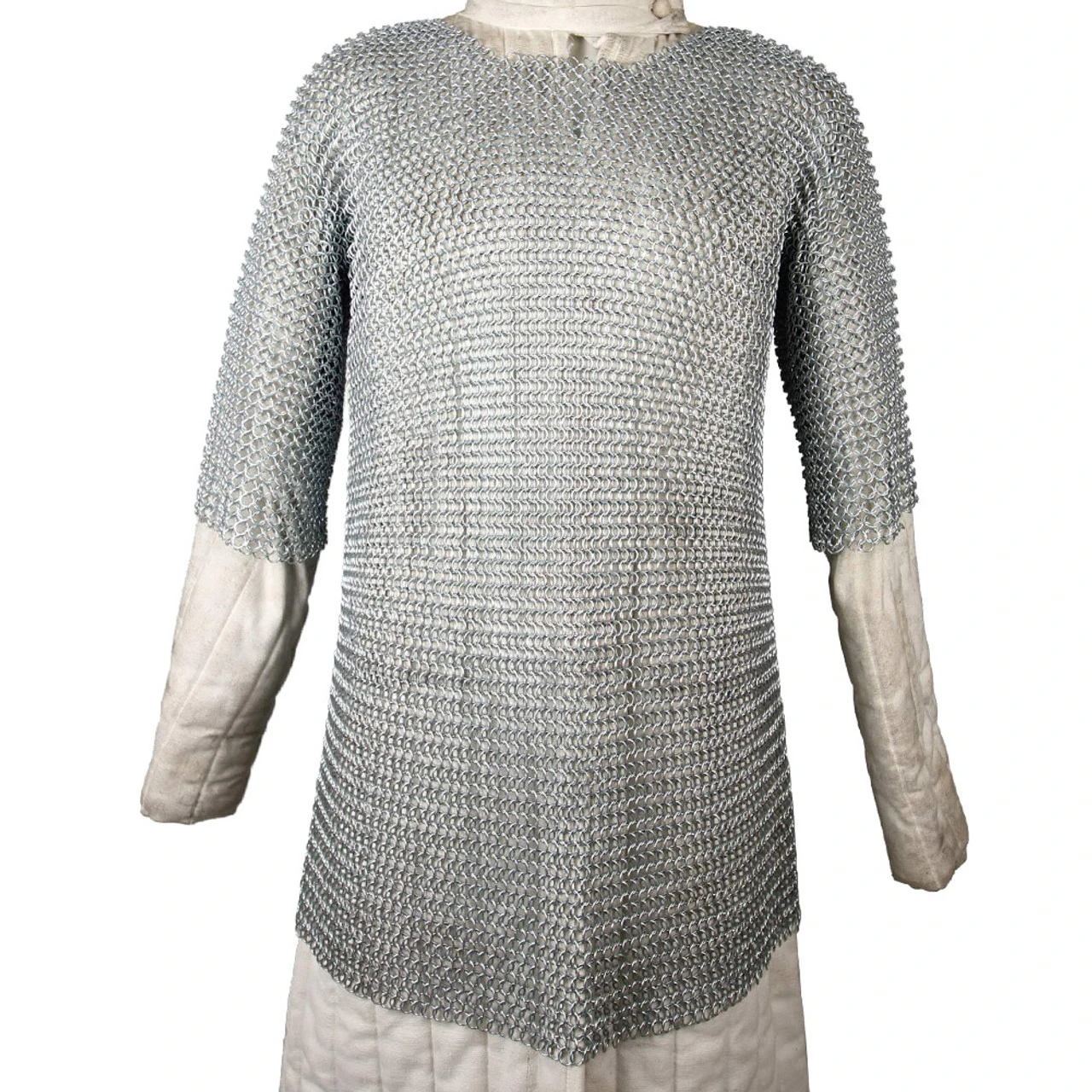 Haubergeon Chain Mail Replica Armor Long Shirt 3 Haubergeon Chain Mail Replica Armor Long Shirt - Image 3