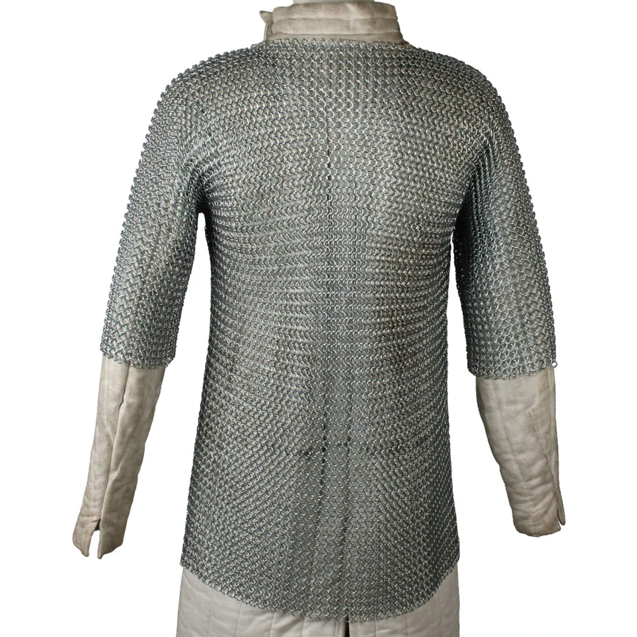 Haubergeon Chain Mail Replica Armor Long Shirt 4 Haubergeon Chain Mail Replica Armor Long Shirt - Image 4