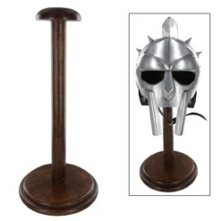 Round Base Wooden Helmet Stand 7 Round Base Wooden Helmet Stand -Daggers Store IN2299 06134.1564501753