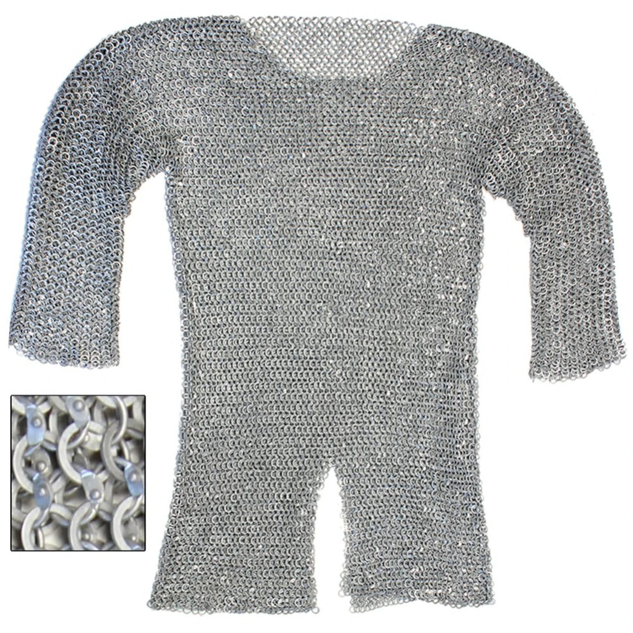 Theater Aluminum Hauberk Chainmail Ex-Large 2 Theater Aluminum Hauberk Chainmail Ex-Large - Image 2