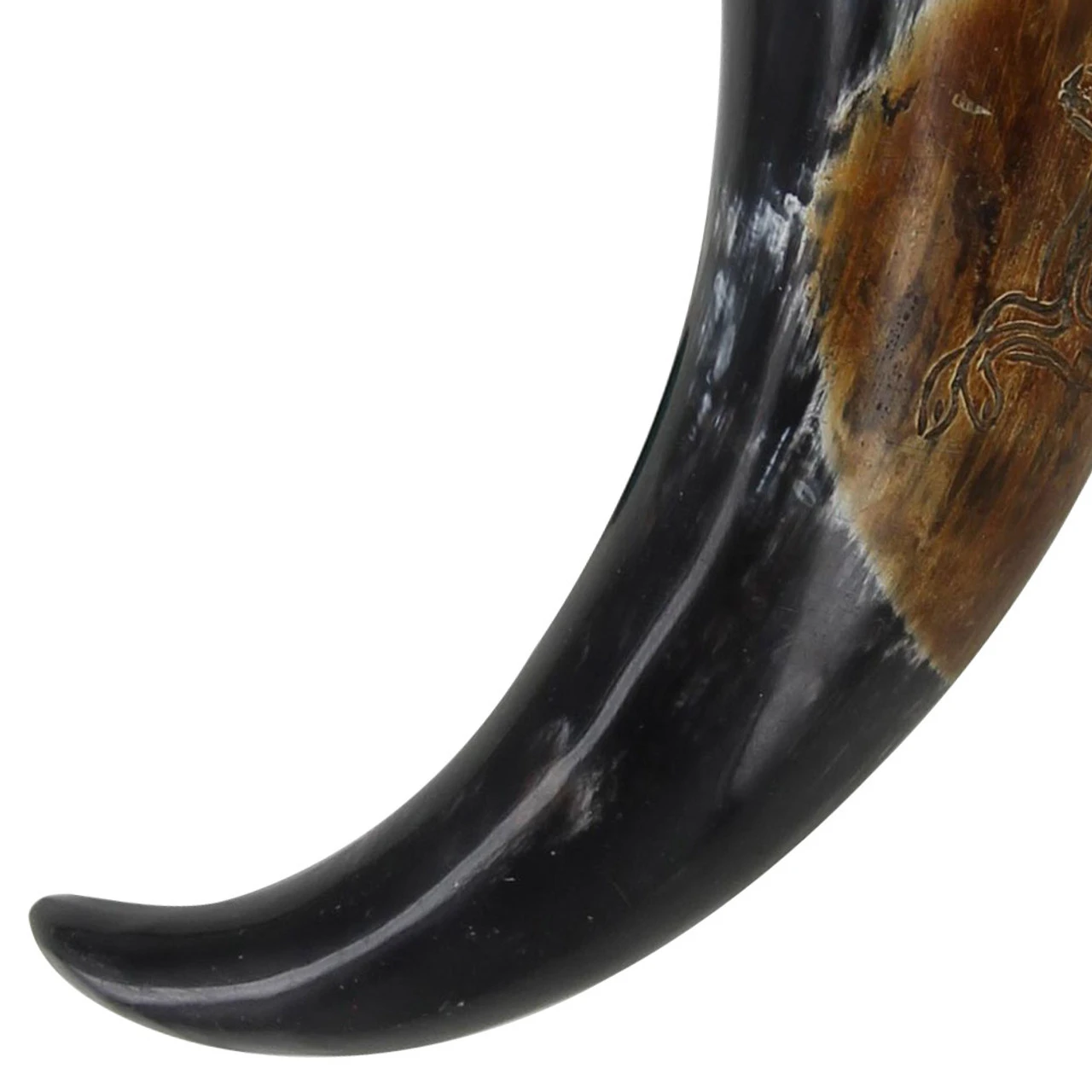 Burnt Roe Deer Saxon Sacred Drinking Horn 3 Burnt Roe Deer Saxon Sacred Drinking Horn - Image 3