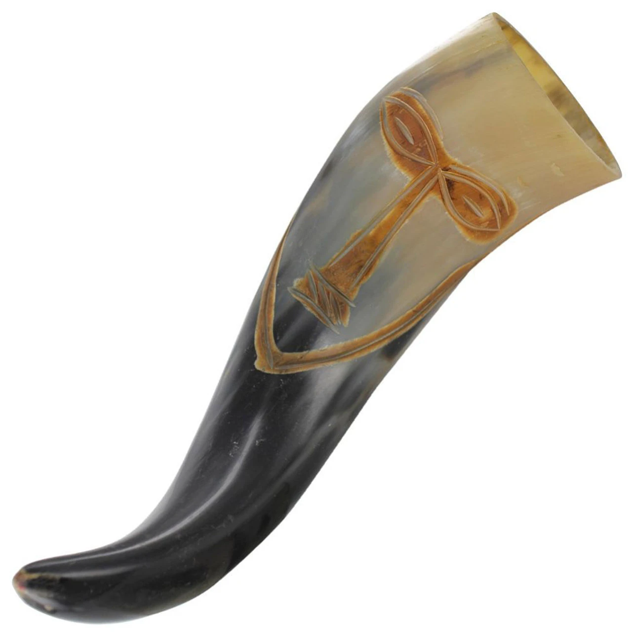 Tribal Lady Face Drinking Horn 1 Tribal Lady Face Drinking Horn