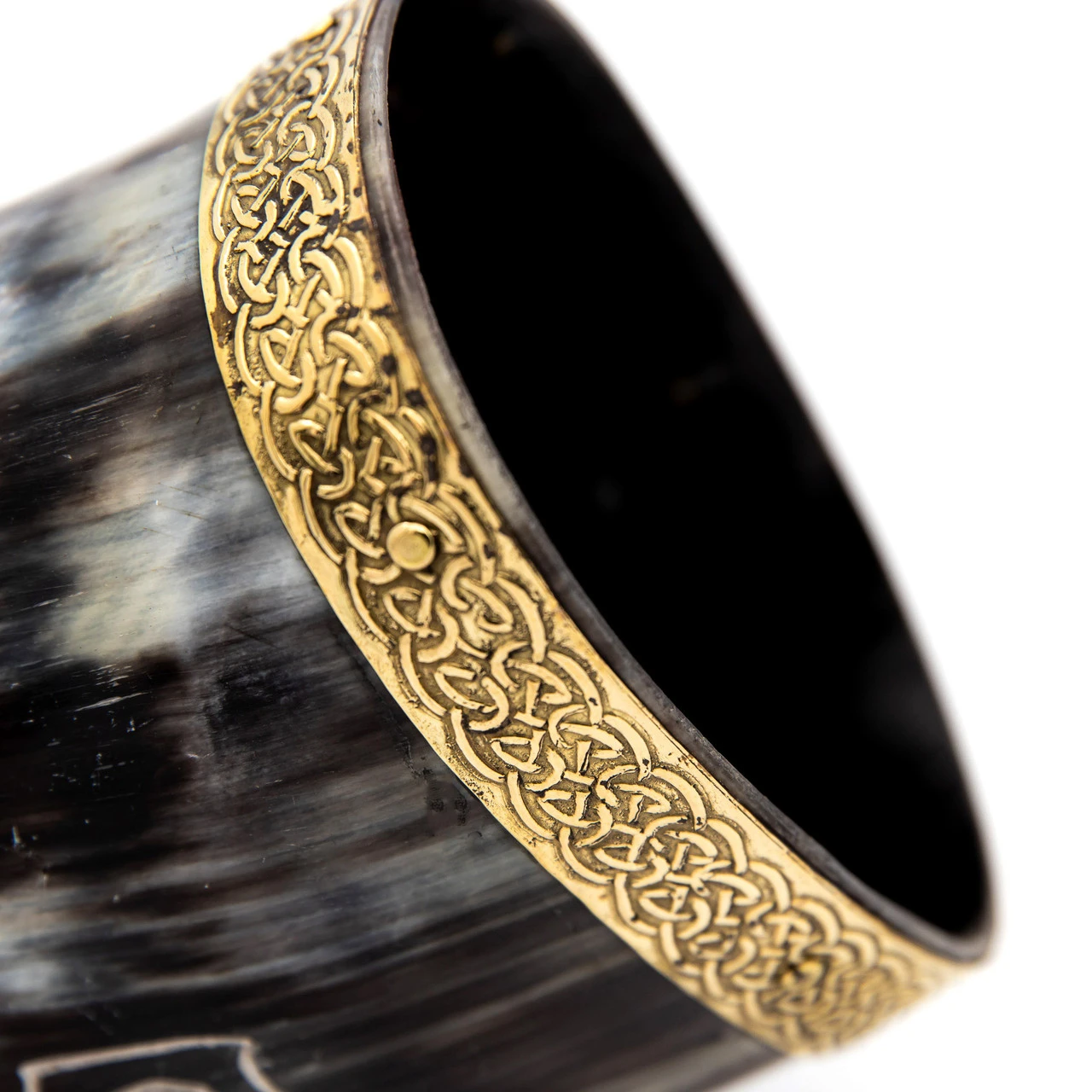 Roaring Thunderclap Viking Gjallarhorn Blowing Horn W/ Brass Detailing 4 Roaring Thunderclap Viking Gjallarhorn Blowing Horn W/ Brass Detailing - Image 4