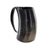Toast To The Fallen Valknut Engraved Drinking Horn Mug