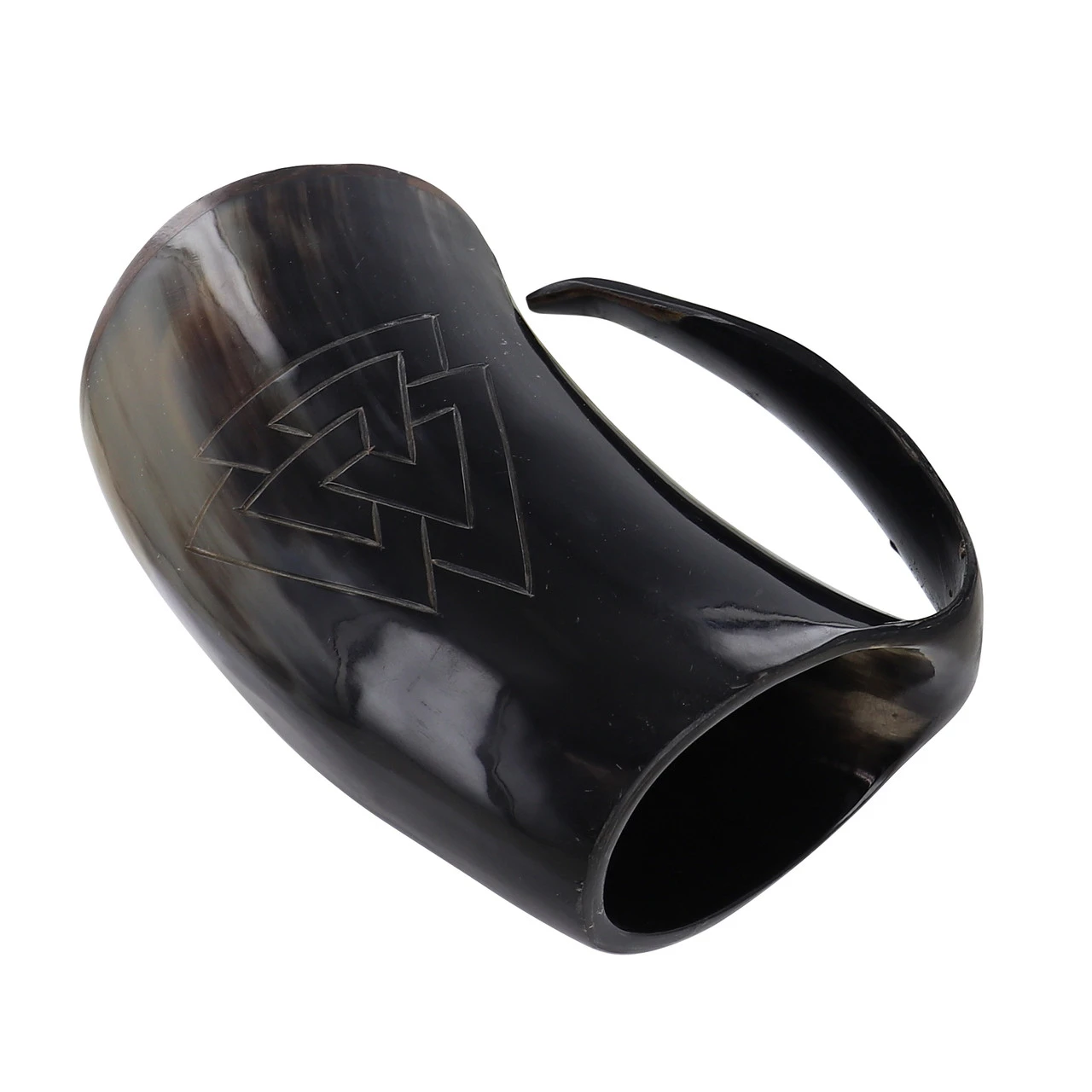 Toast To The Fallen Valknut Engraved Drinking Horn Mug 3 Toast To The Fallen Valknut Engraved Drinking Horn Mug - Image 3