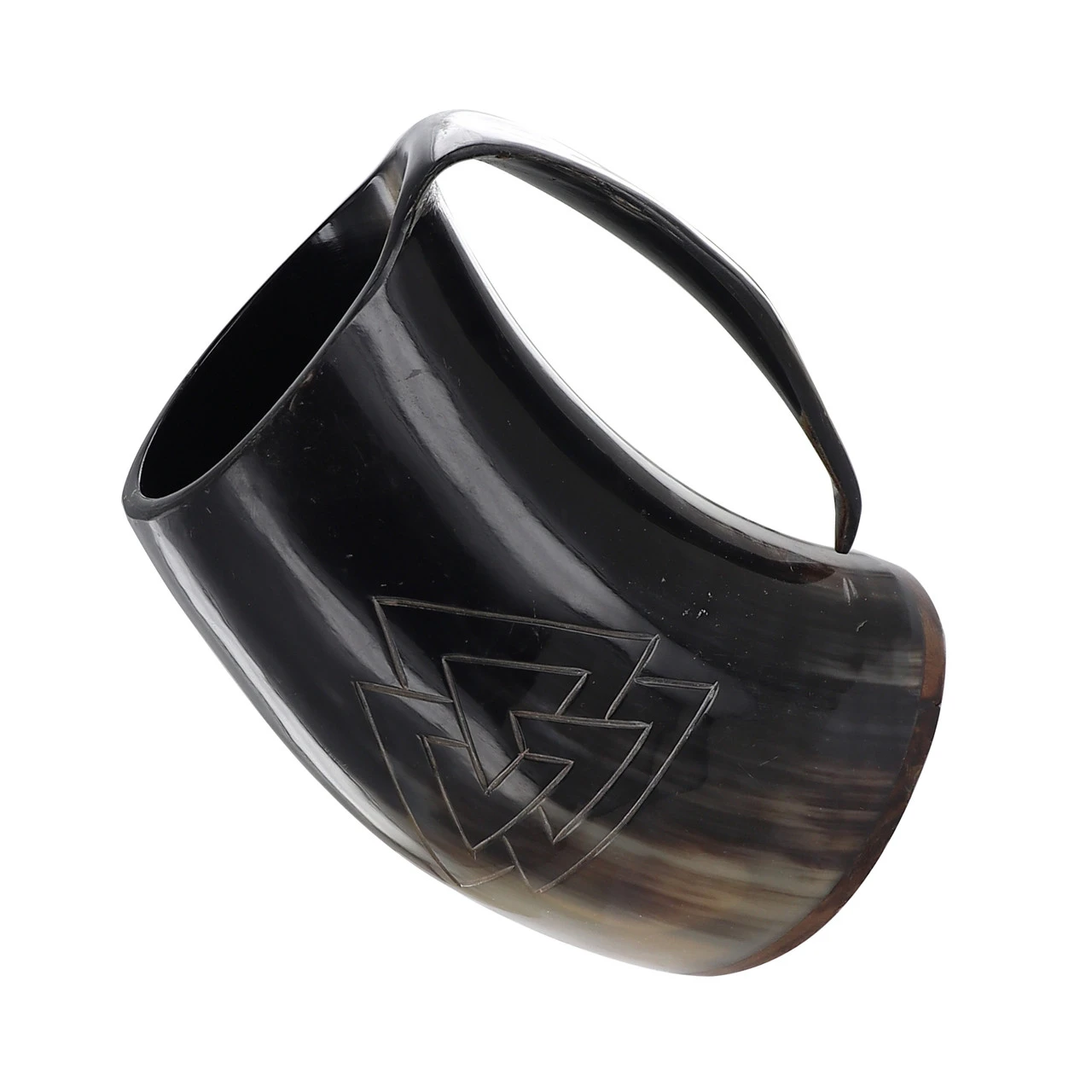 Toast To The Fallen Valknut Engraved Drinking Horn Mug 4 Toast To The Fallen Valknut Engraved Drinking Horn Mug - Image 4