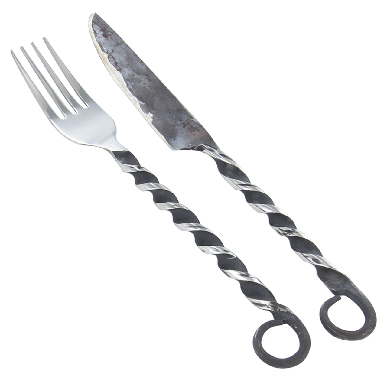 Medieval Renaissance Stainless Steel Twisted Cutlery Set 2 Medieval Renaissance Stainless Steel Twisted Cutlery Set - Image 2