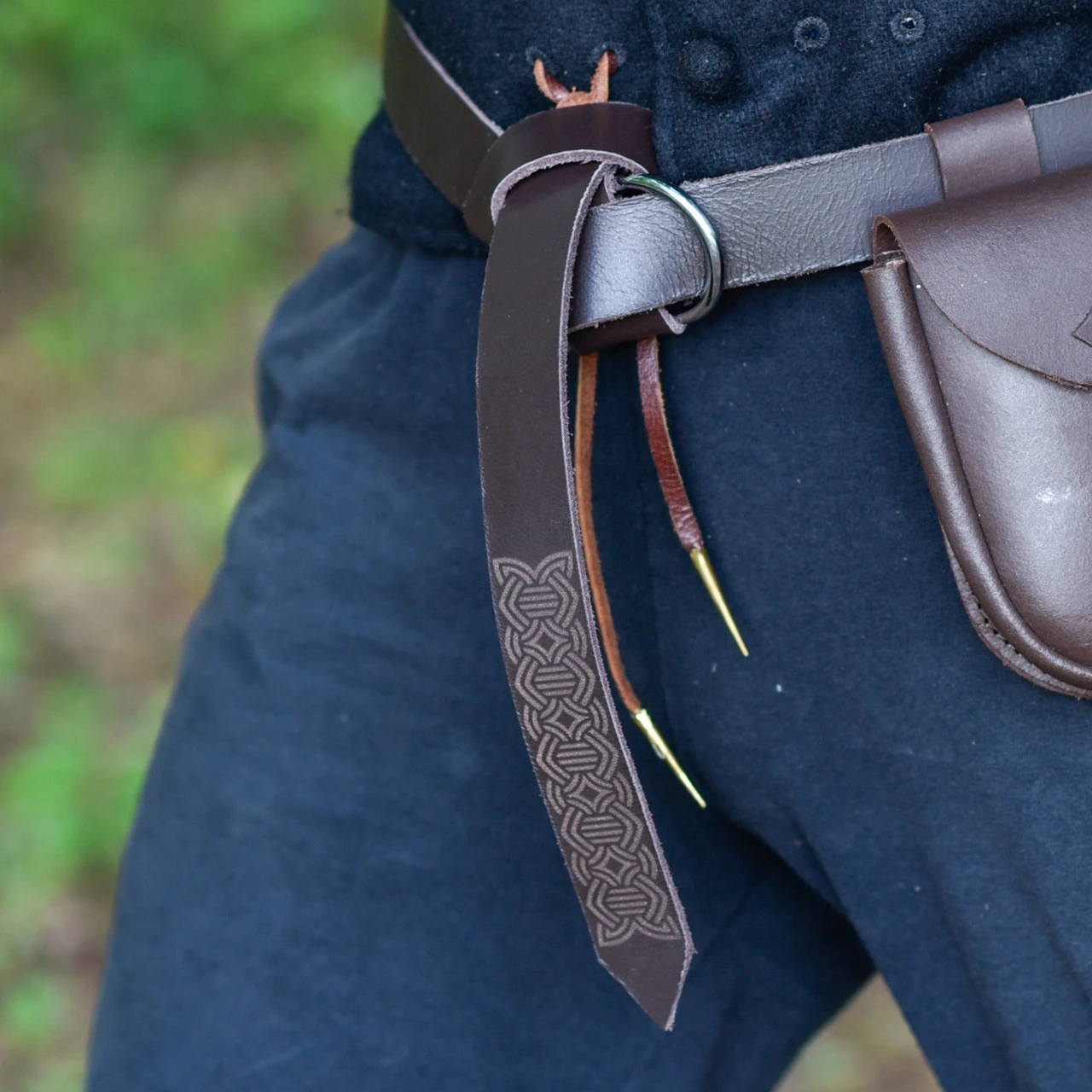 Handmade Leather Farmers Weave Viking Belt Brown 4 Handmade Leather Farmers Weave Viking Belt Brown - Image 4