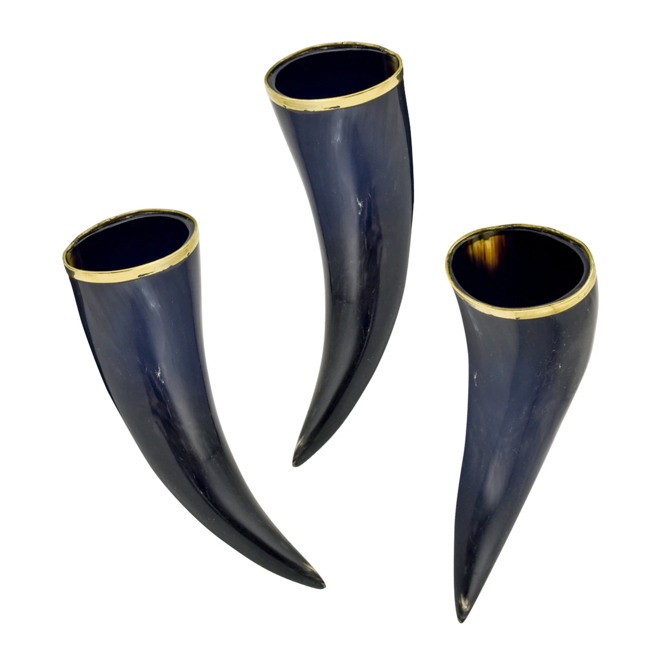 The Hooded Raven ™ 3-Piece Drinking Horn Shot Set Canvas Bag Carrier Included 4 The Hooded Raven ™ 3-Piece Drinking Horn Shot Set Canvas Bag Carrier Included - Image 4