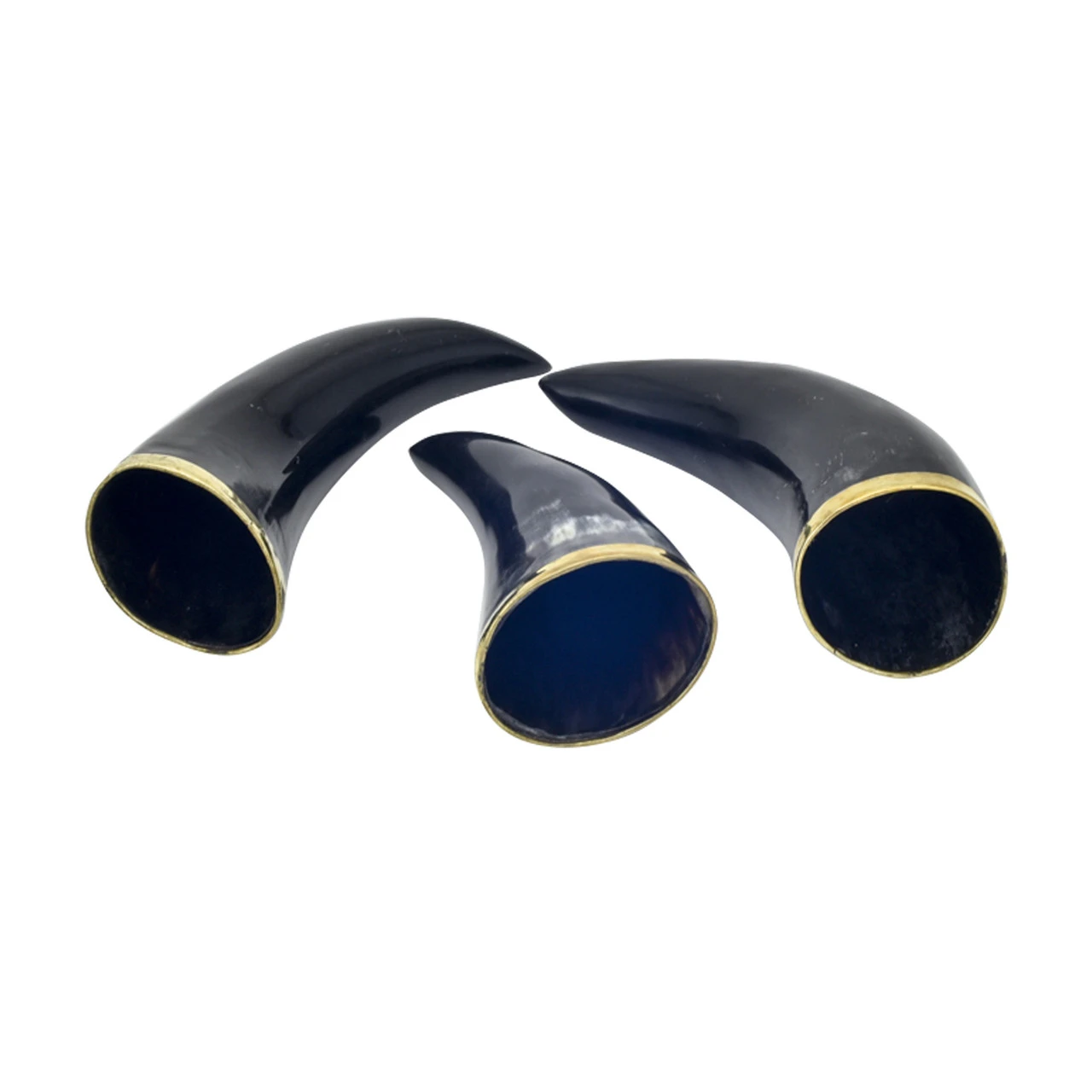 The Hooded Raven ™ 3-Piece Drinking Horn Shot Set Canvas Bag Carrier Included 3 The Hooded Raven ™ 3-Piece Drinking Horn Shot Set Canvas Bag Carrier Included - Image 3