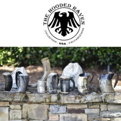 The Hooded Raven ™ 3-Piece Drinking Horn Shot Set Canvas Bag Carrier Included 9 The Hooded Raven ™ 3-Piece Drinking Horn Shot Set Canvas Bag Carrier Included -Daggers Store IN60831 23435.1598037483