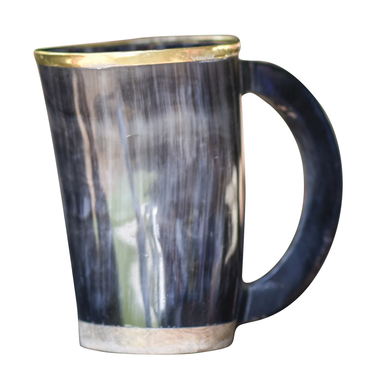 The Hooded Raven ™ Functional Pure Brass Rimmed Drinking Horn Mug Tankard Pouch Included 7 The Hooded Raven ™ Functional Pure Brass Rimmed Drinking Horn Mug Tankard Pouch Included - Image 7