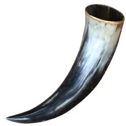 The Hooded Raven ™ Large Pure Brass Rim Drinking Horn Canvas Pouch Included 11 The Hooded Raven ™ Large Pure Brass Rim Drinking Horn Canvas Pouch Included -Daggers Store IN60841 53444.1600184417