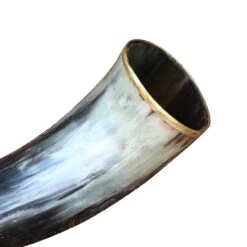The Hooded Raven ™ Large Pure Brass Rim Drinking Horn Canvas Pouch Included 9 The Hooded Raven ™ Large Pure Brass Rim Drinking Horn Canvas Pouch Included -Daggers Store IN60841 04669.1600184417