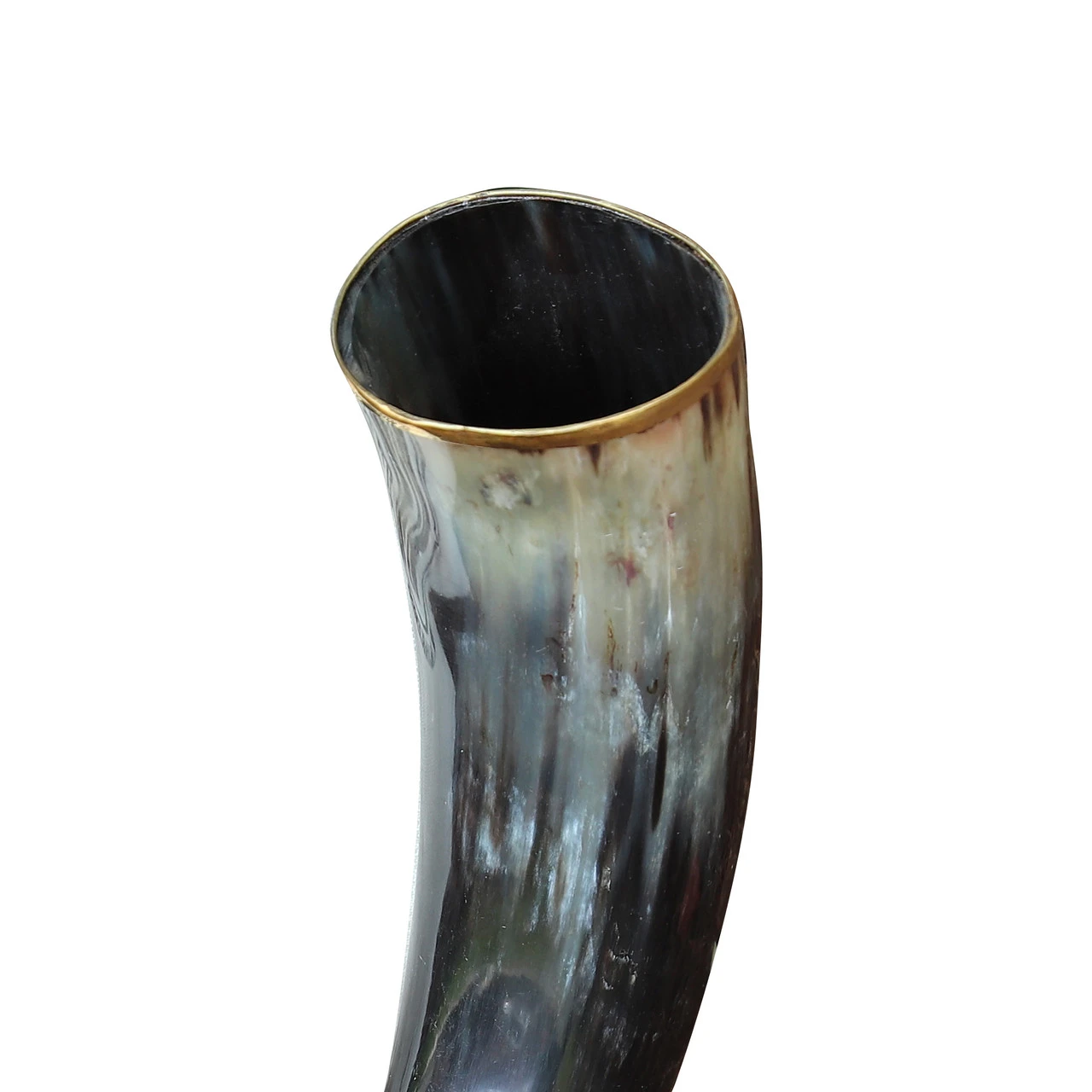 The Hooded Raven ™ Large Pure Brass Rim Drinking Horn Canvas Pouch Included 3 The Hooded Raven ™ Large Pure Brass Rim Drinking Horn Canvas Pouch Included - Image 3
