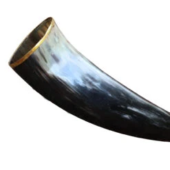The Hooded Raven ™ Large Pure Brass Rim Drinking Horn Canvas Pouch Included 10 The Hooded Raven ™ Large Pure Brass Rim Drinking Horn Canvas Pouch Included -Daggers Store IN60841 53531.1600184417