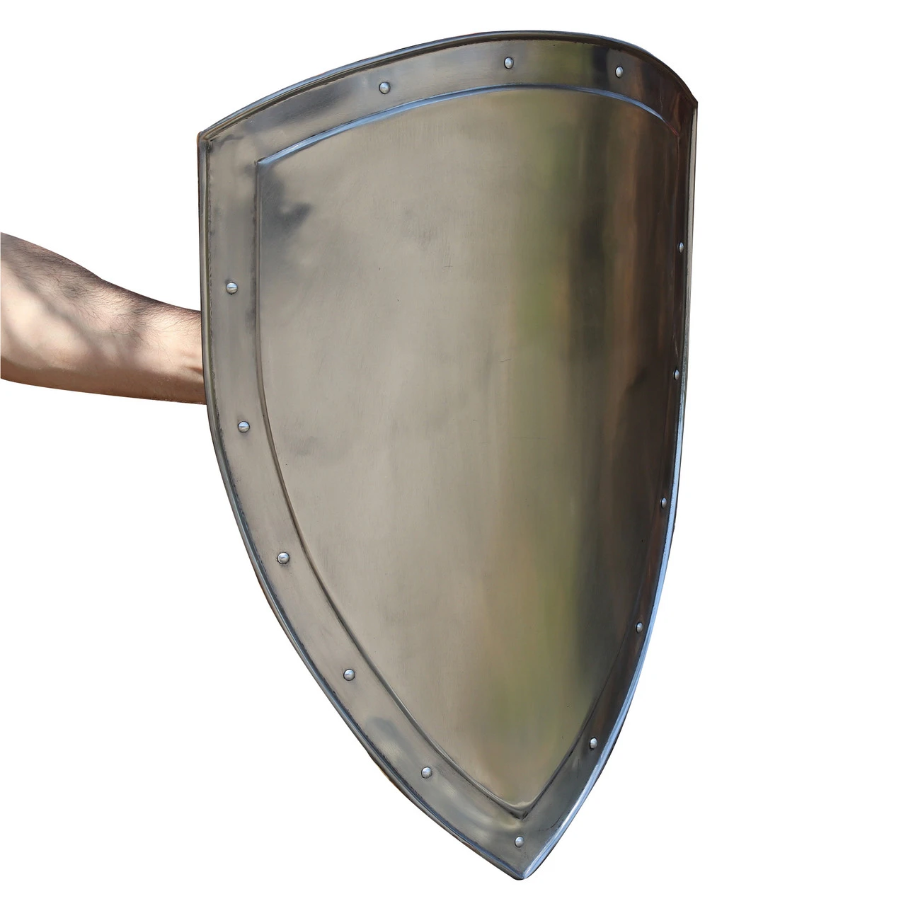 14th Century Medieval Functional Historical Replica Solid Steel Heater Shield 2 14th Century Medieval Functional Historical Replica Solid Steel Heater Shield - Image 2