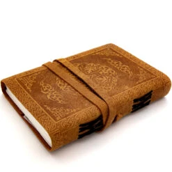 Old-fashioned Cursive Embossed Leather-Bound Journal Choice Of Design -Daggers Store IN60933 98078.1674141775