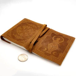 Old-fashioned Cursive Embossed Leather-Bound Journal Choice Of Design -Daggers Store IN60933 30560.1674141775