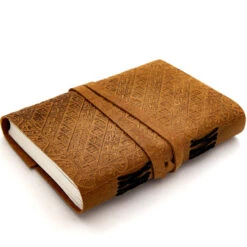 Old-fashioned Cursive Embossed Leather-Bound Journal Choice Of Design -Daggers Store IN60934 83944.1674141779